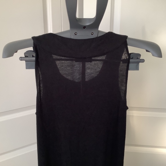 Linea Domani, sz 8, black, sleeveless, dress up/down,Unique neckline, never worn - Picture 5 of 8
